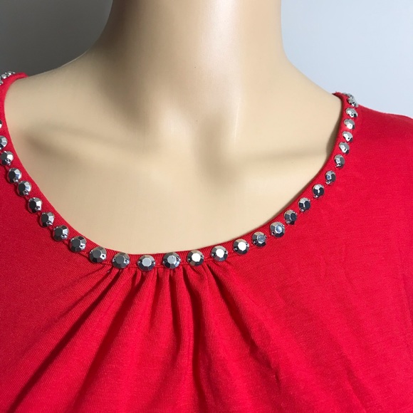 Ruby Rd . Red 🌹Blouse NET - Picture 4 of 6